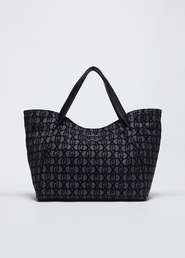 Liu Jo Shopping bag jacquard con logo Promozione