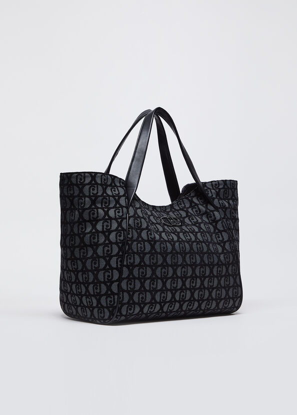 Liu Jo Shopping bag jacquard con logo Promozione