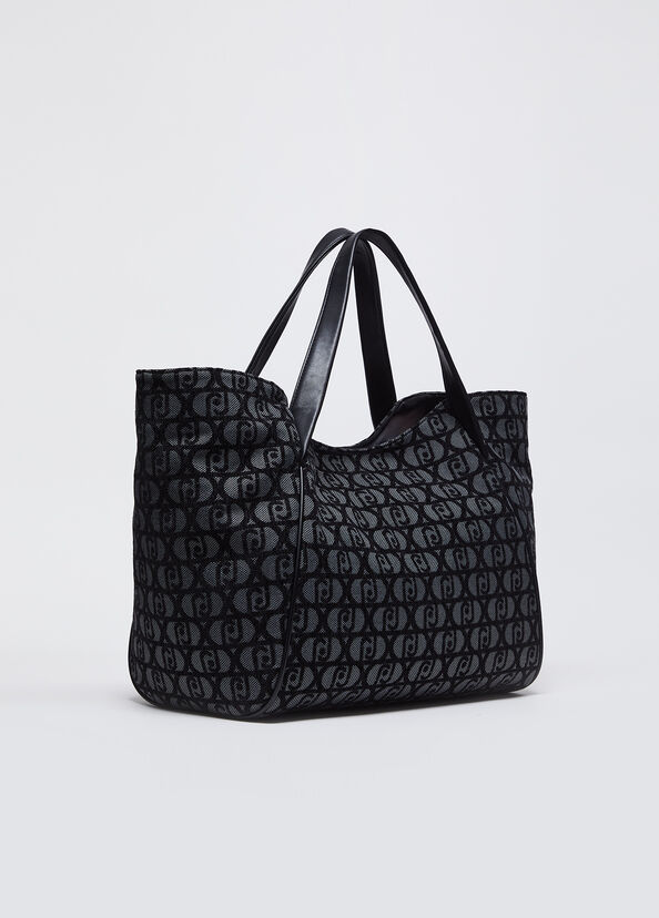 Liu Jo Shopping bag jacquard con logo Promozione