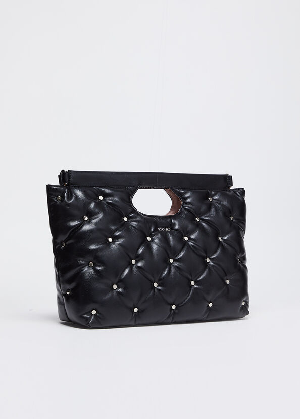 Liu Jo Borsa a mano glossy con borchie Consegna Veloce