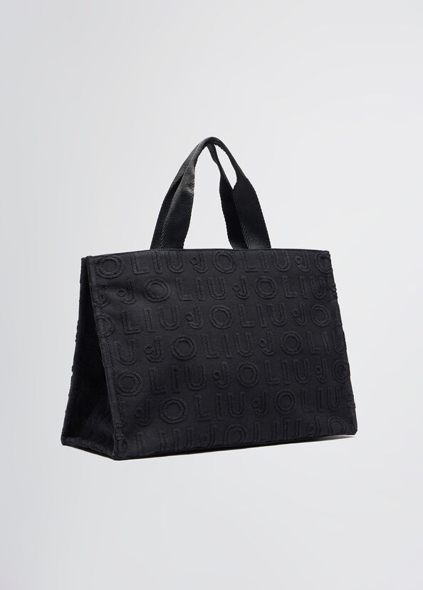 Liu Jo Borsa tote jacquard nera Prezzo Ridotto