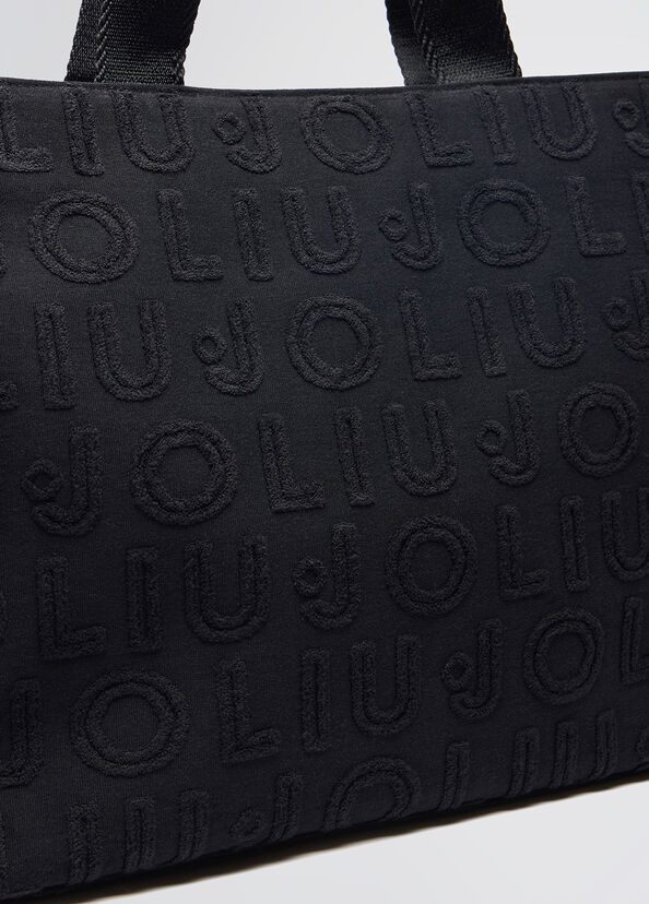 Liu Jo Borsa tote jacquard nera Prezzo Ridotto