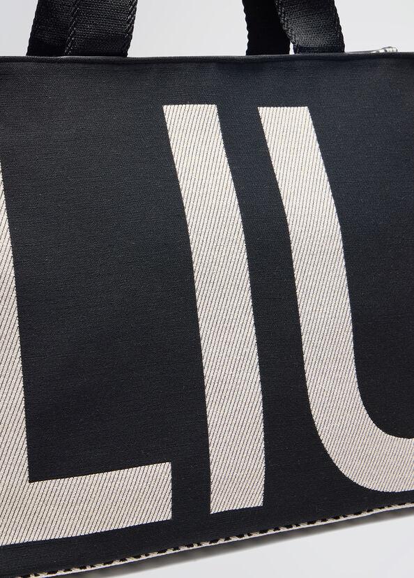Liu Jo Borsa tote monogram jacquard nera Novità