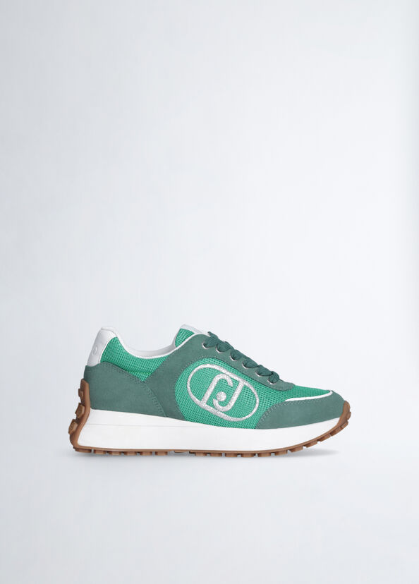 Liu Jo Sneakers in suede e brighty mesh Negozio online di fabbrica