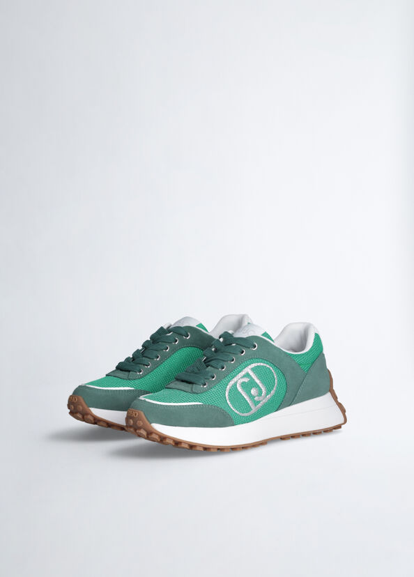 Liu Jo Sneakers in suede e brighty mesh Negozio online di fabbrica