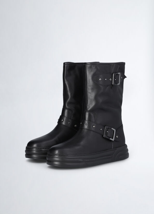 Liu Jo Biker boots in pelle Comprare a buon mercato