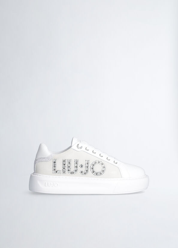 Liu Jo Sneakers bianche con logo gioiello Fornitura limitata