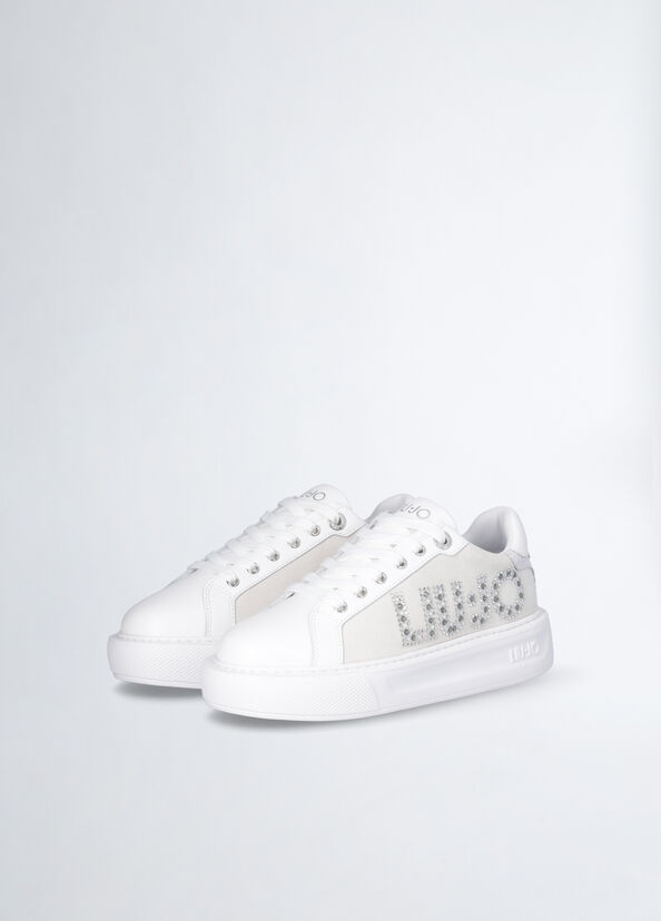 Liu Jo Sneakers bianche con logo gioiello Fornitura limitata