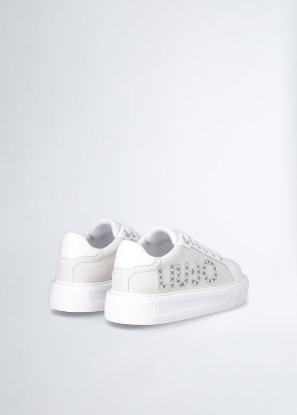 Liu Jo Sneakers bianche con logo gioiello Fornitura limitata