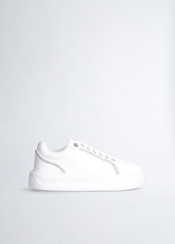 Liu Jo Sneakers bianche con profili strass Shopping online