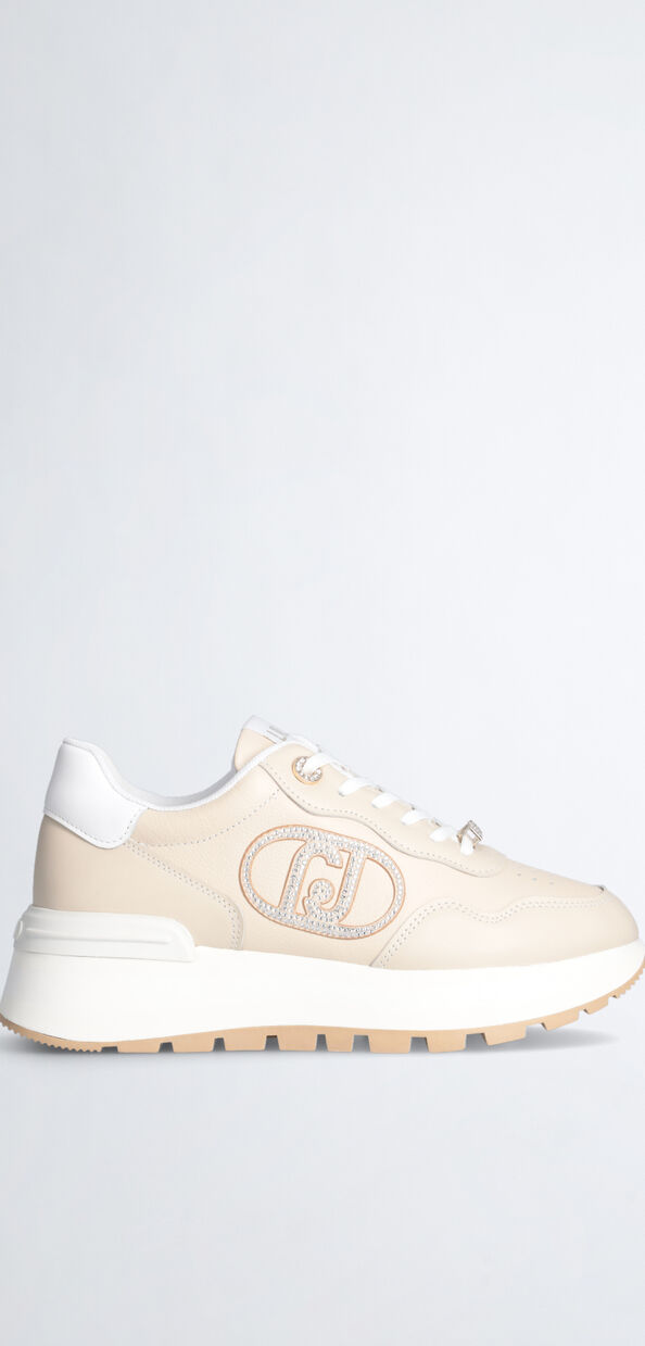 Liu Jo Sneakers in pelle con logo gioiello Cyber Monday