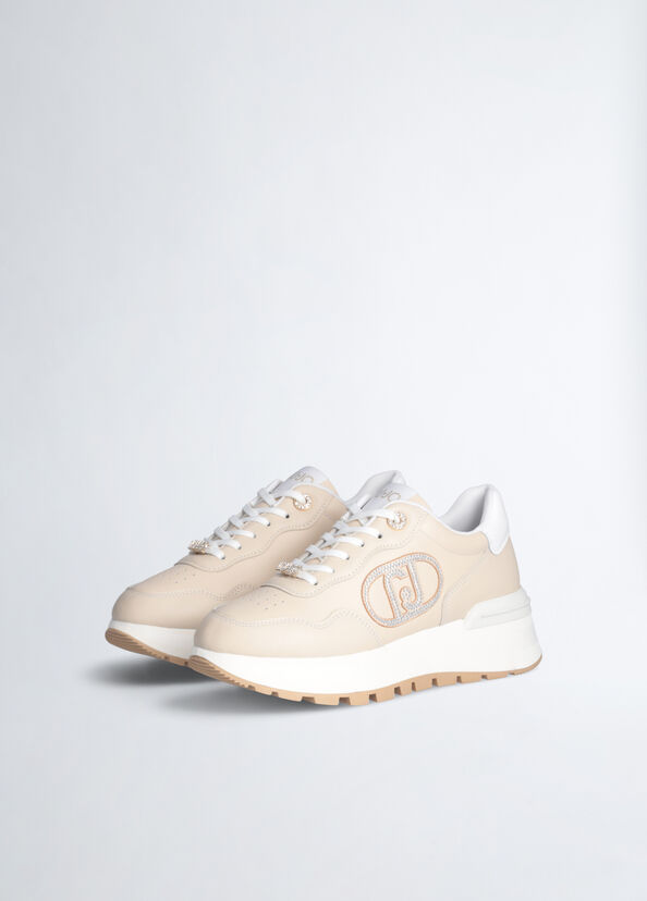 Liu Jo Sneakers in pelle con logo gioiello Cyber Monday