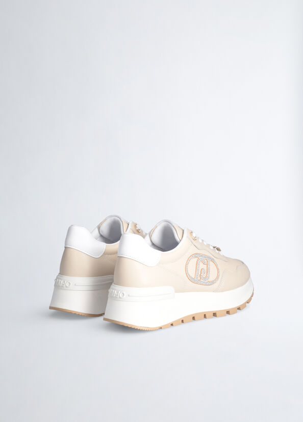 Liu Jo Sneakers in pelle con logo gioiello Cyber Monday