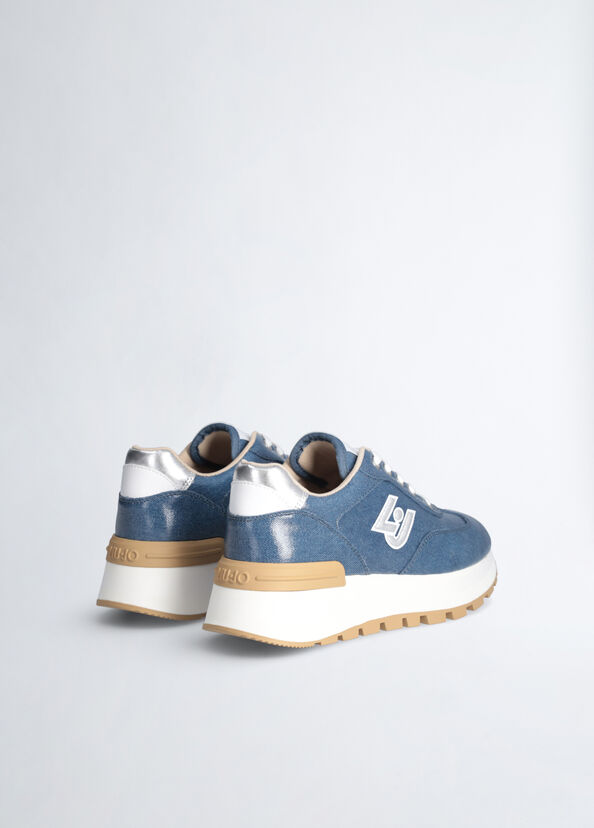 Liu Jo Sneakers in glossy denim Offerta natalizia
