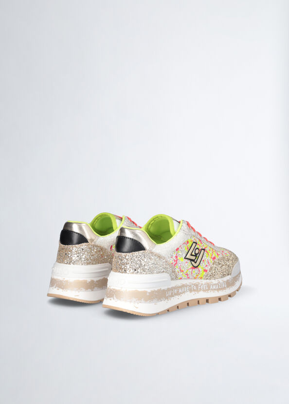 Liu Jo Sneakers platform full glitter Vendita calda