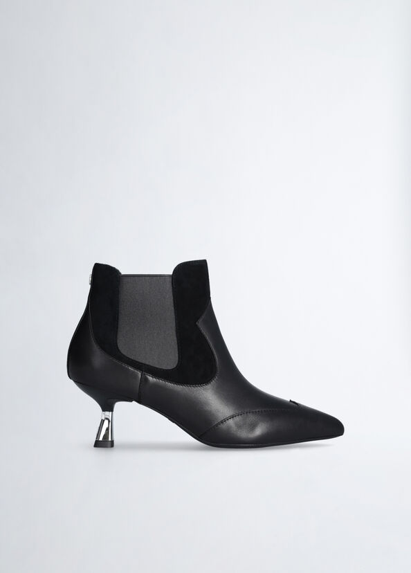 Liu Jo Stivaletti neri in pelle 50% di sconto con spedizione gratuita