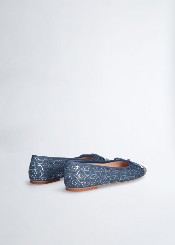 Liu Jo Ballerine in denim con paillettes Sconti questo mese