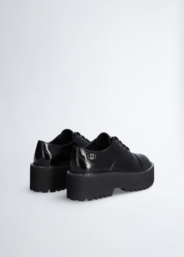 Liu Jo Scarpe platform nere in vernice 2025