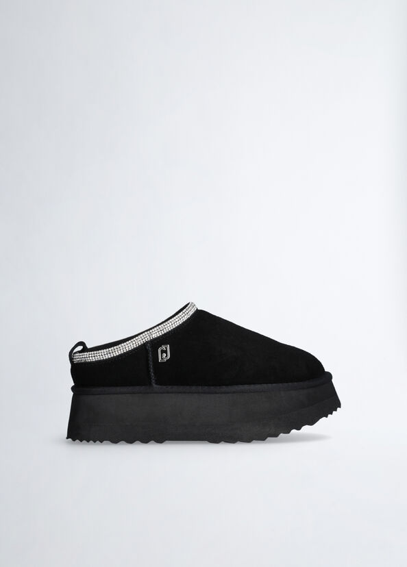 Liu Jo Sabot platform neri in suede Promozione