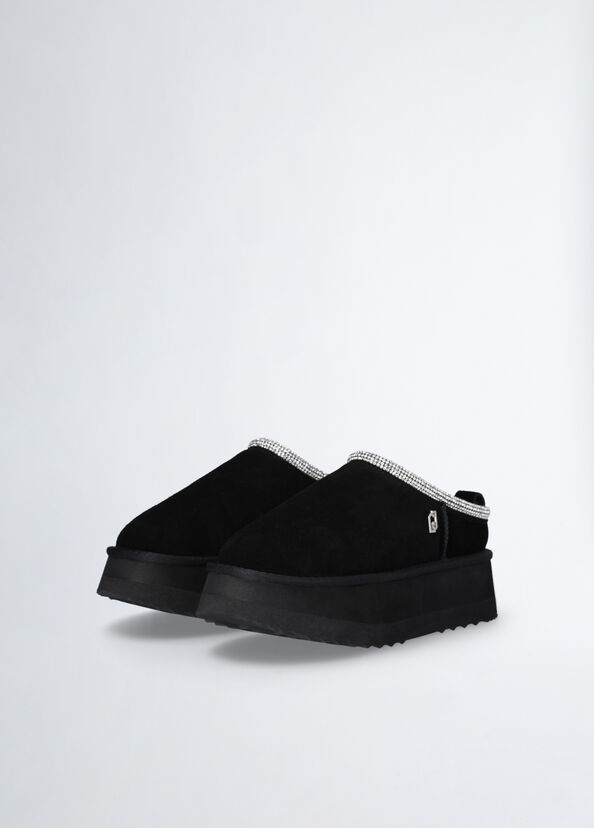 Liu Jo Sabot platform neri in suede Promozione