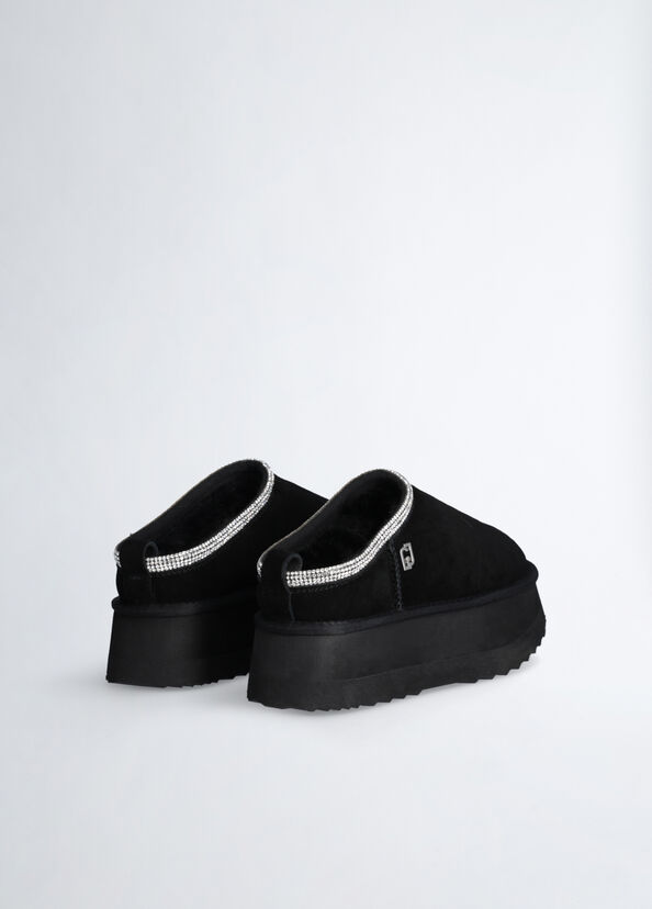 Liu Jo Sabot platform neri in suede Promozione