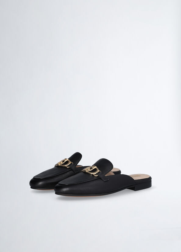 Liu Jo Slippers in pelle con logo Qualità Garantita