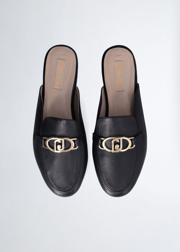 Liu Jo Slippers in pelle con logo Qualità Garantita