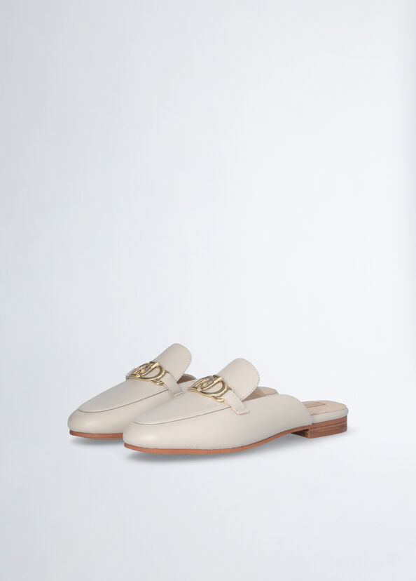 Liu Jo Slippers in pelle con logo Acquista Ora