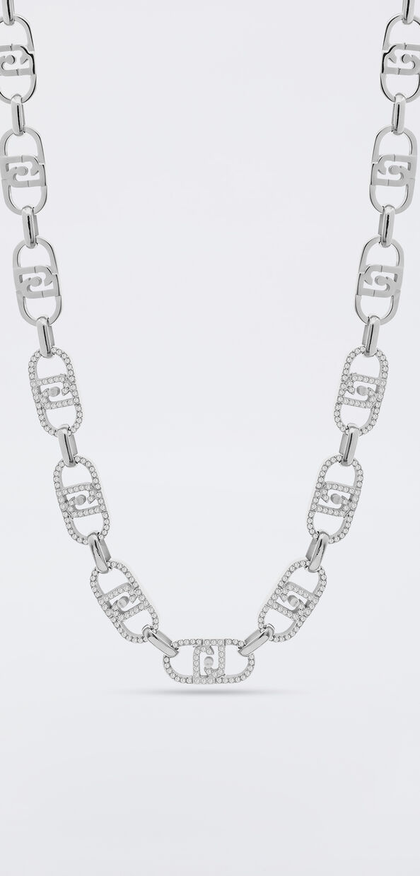 Liu Jo Girocollo monogram con brill Sconto di tempo limitato