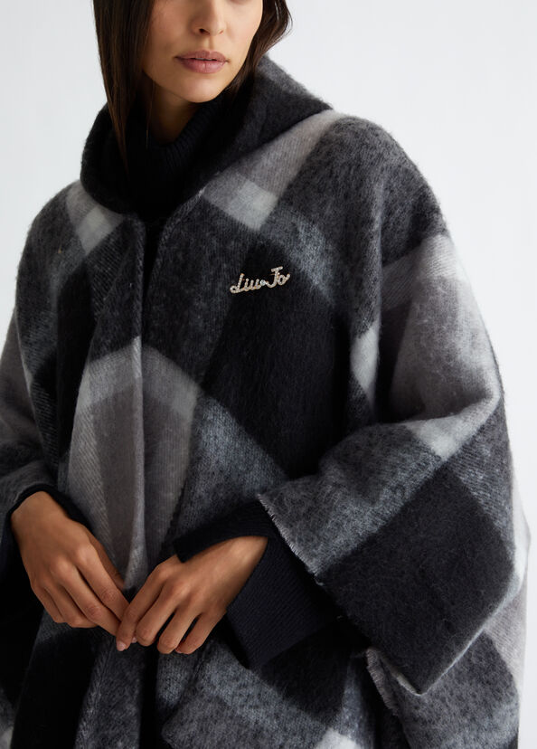 Liu Jo Poncho jacquard con cappuccio Prezzo basso
