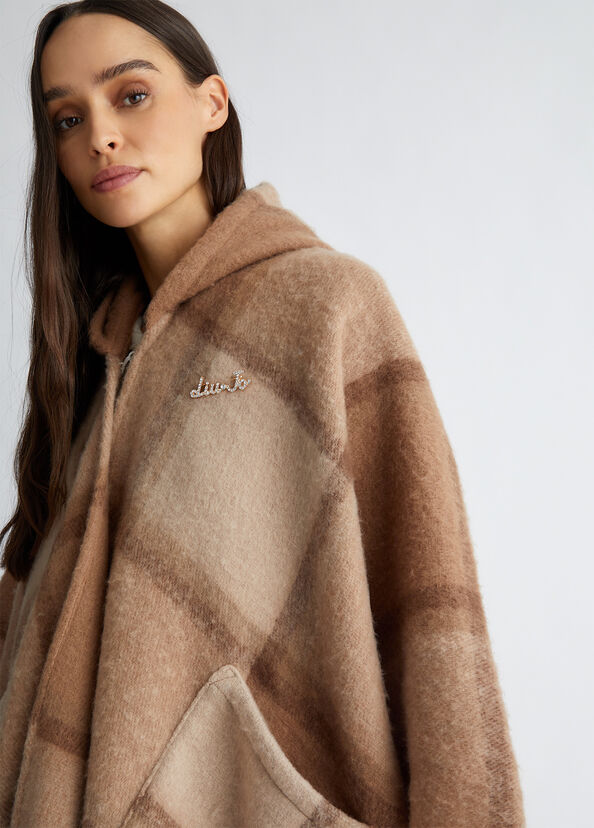 Liu Jo Poncho jacquard con cappuccio Rilascio limitato