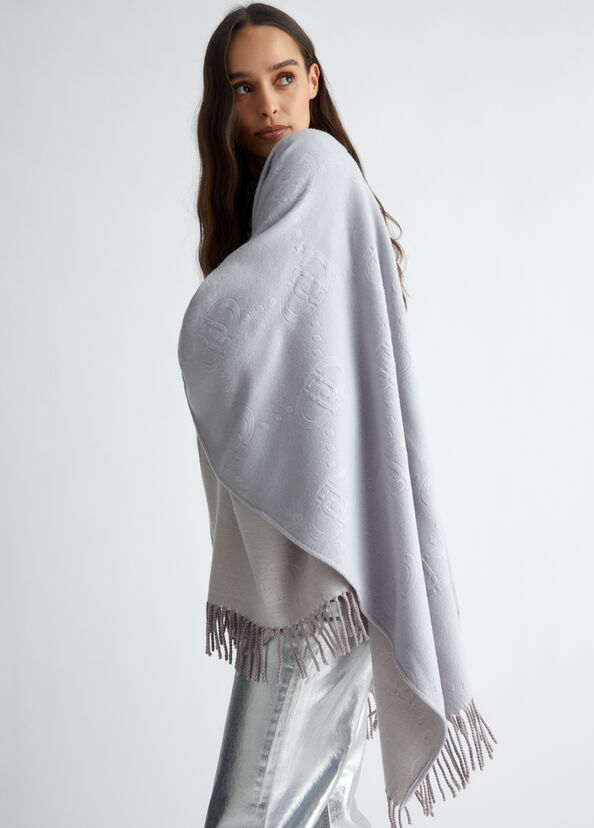 Liu Jo Poncho con logo Ultimi tre giorni