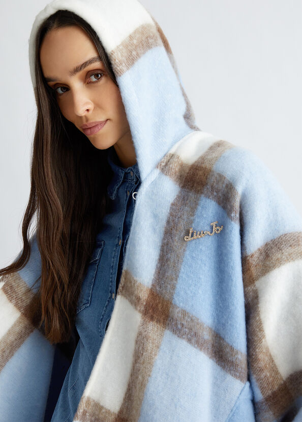 Liu Jo Poncho jacquard con cappuccio Promozione temporanea