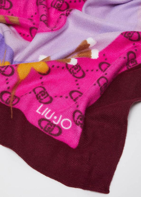 Liu Jo Foulard floreale con logo Super sconto