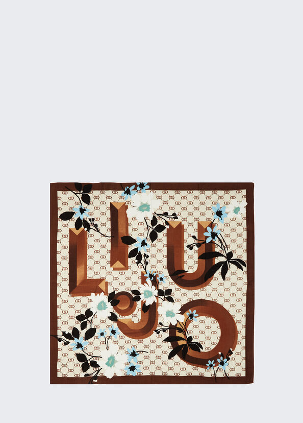 Liu Jo Foulard floreale con logo Trasporto libero internazionale