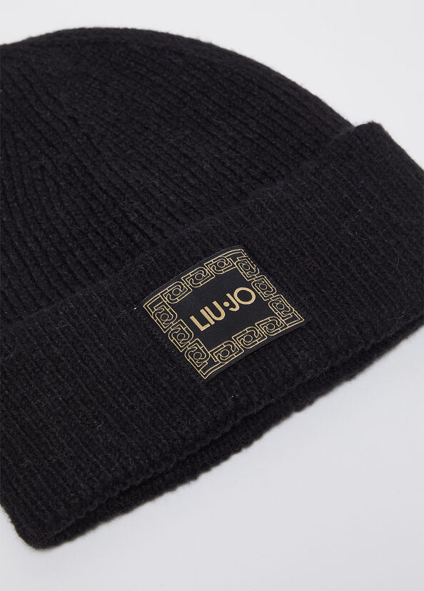 Liu Jo Berretto in maglia con patch Italia