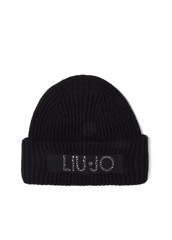 Liu Jo Berretto in maglia con logo Spedizione Gratuita