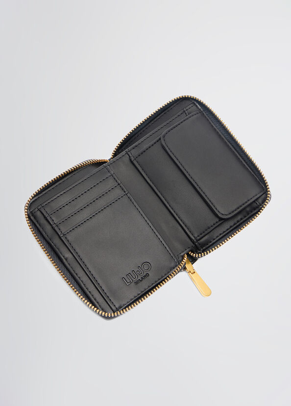 Liu Jo Portafoglio zip around con logo Grande vendita