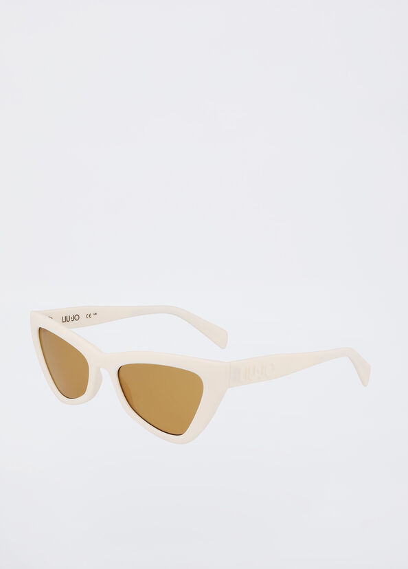 Liu Jo Occhiali da sole bianchi cat-eye Offerta migliore