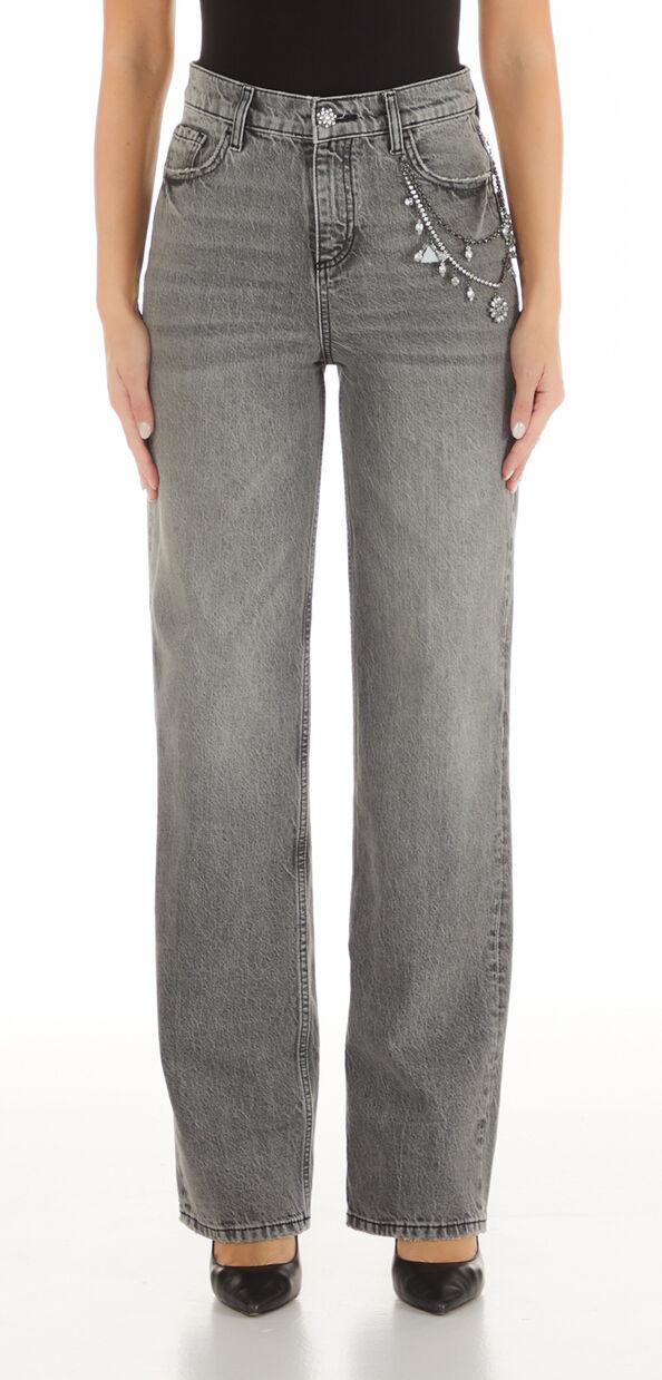 Liu Jo Jeans straight con charms Fino al 50% di sconto