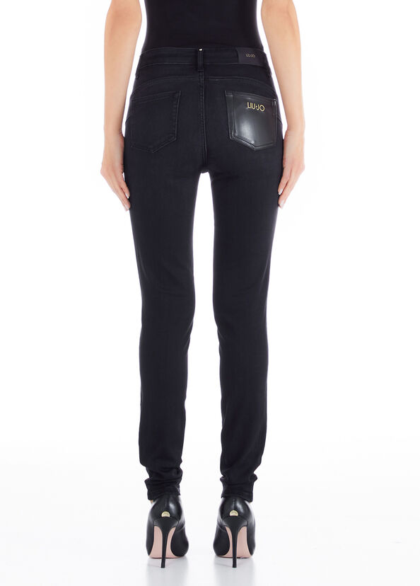 Liu Jo Jeans nero skinny vita alta Fino al 60% di sconto