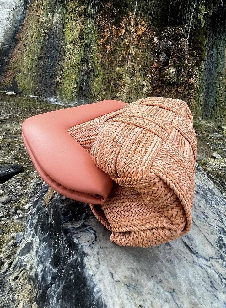 Themoirè TIA WEAVED STRAW APRICOT Liquidazione