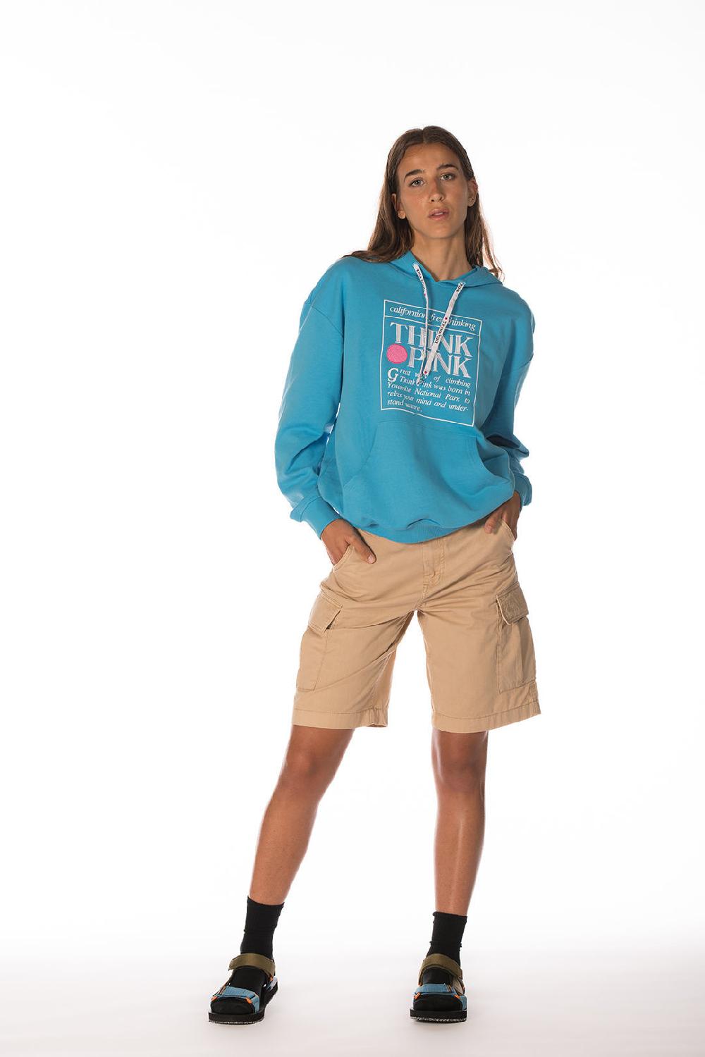 Think Pink Felpa unisex con Cappuccio tpm250s24 Convenienza