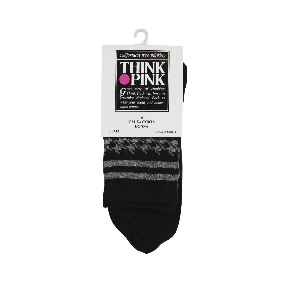 Think Pink CALZA QUARTER DONNA IN LOTTO DA 3 PAIA