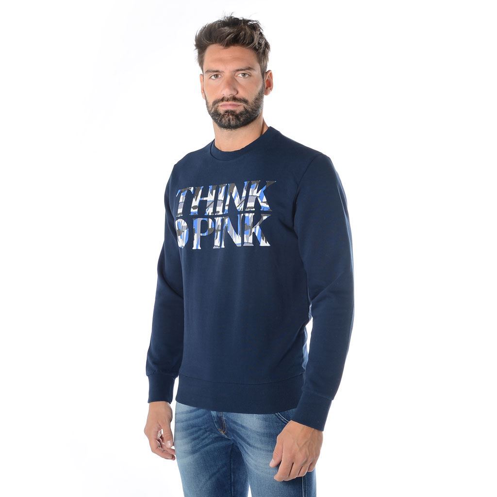 Think Pink Felpa Uomo Girocollo ss1900 Vendite Flash