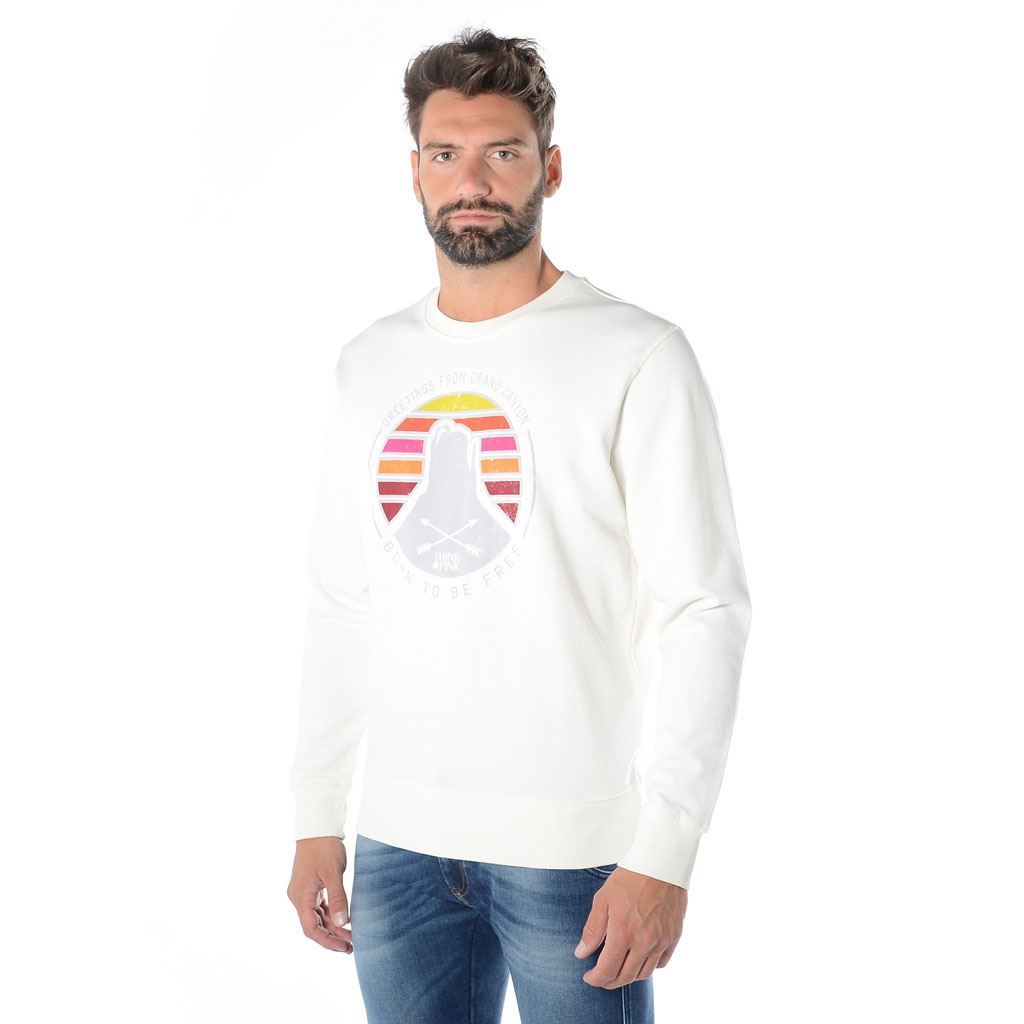 Think Pink Felpa Uomo Girocollo ss1902 In Saldo