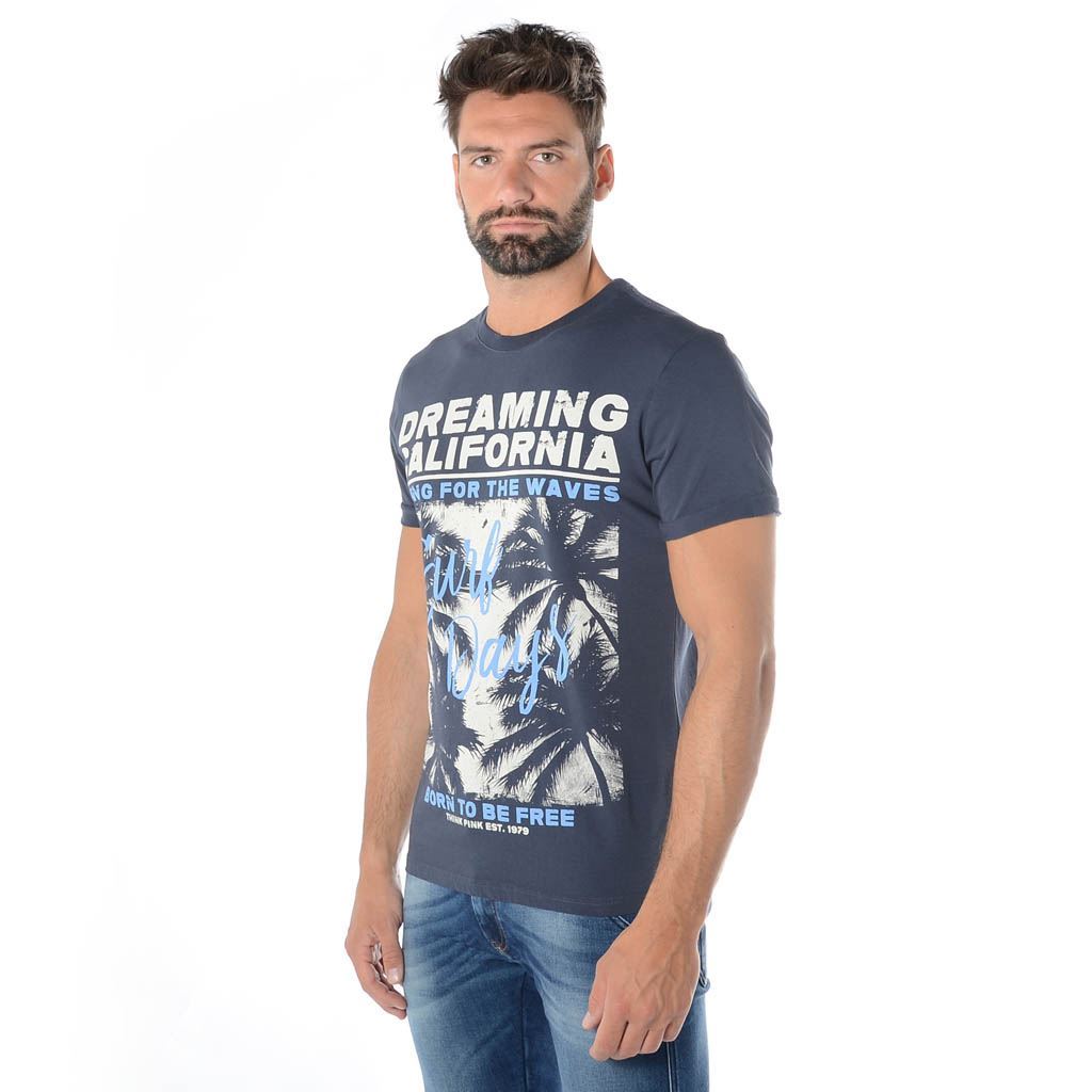 Think Pink T-shirt Uomo Manica Corta ss1911 In Linea