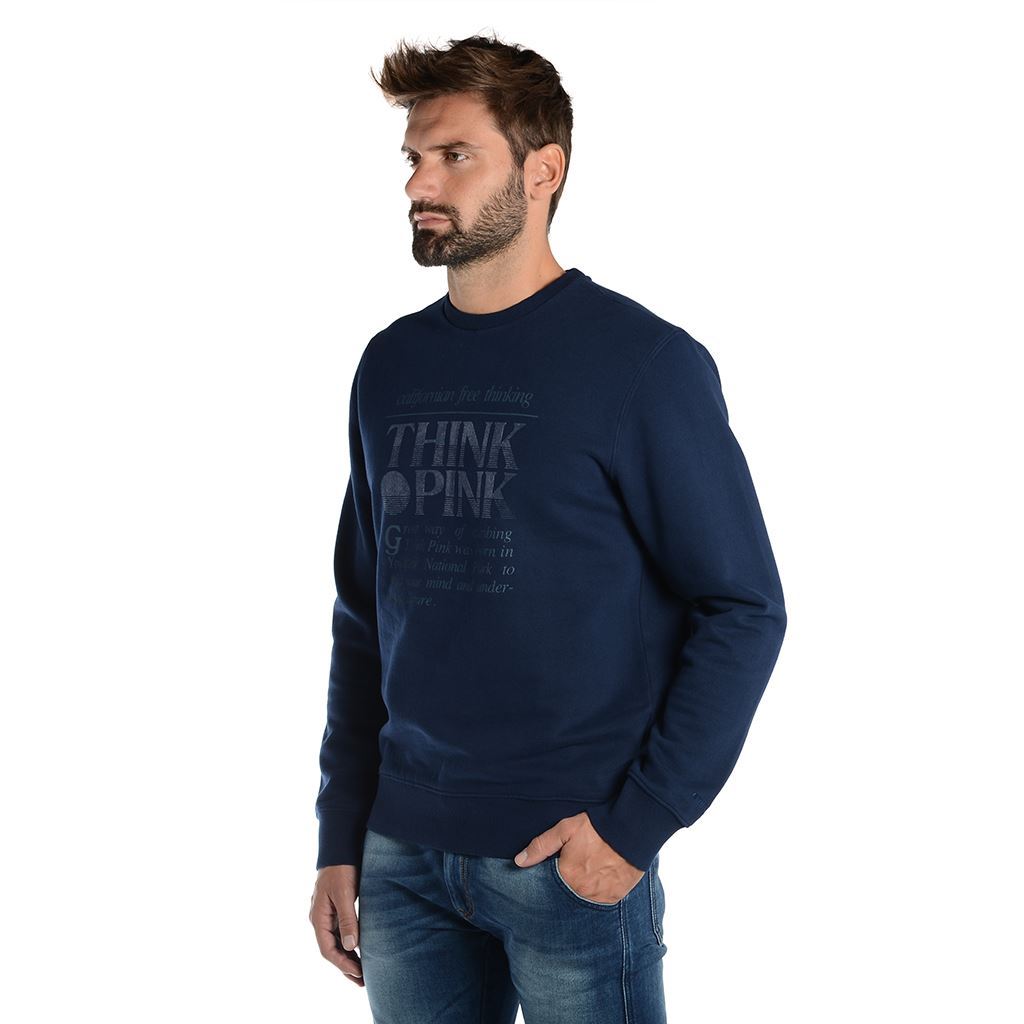 Think Pink Felpa Uomo Girocollo fw1800 Promozione Limitata