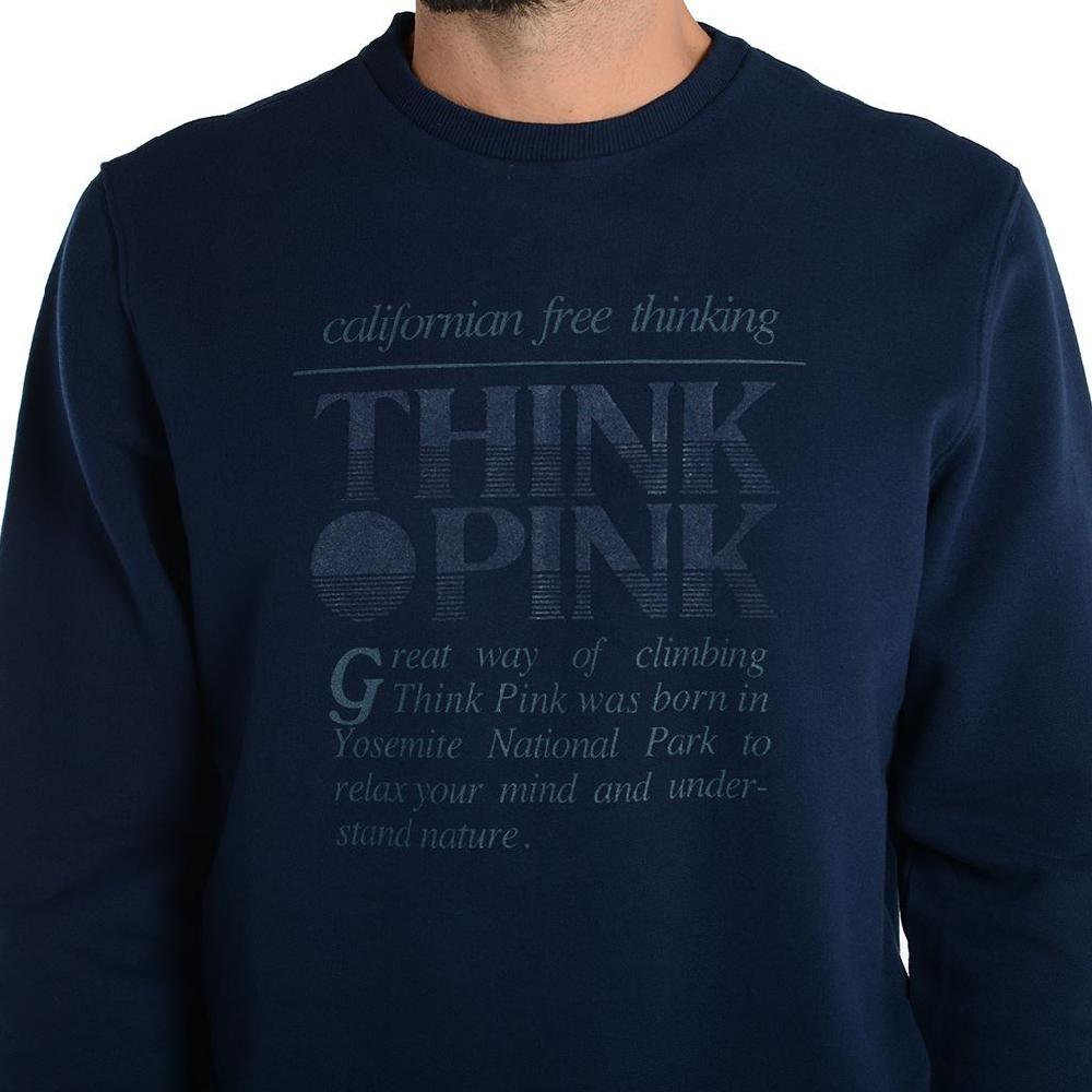 Think Pink Felpa Uomo Girocollo fw1800 Promozione Limitata