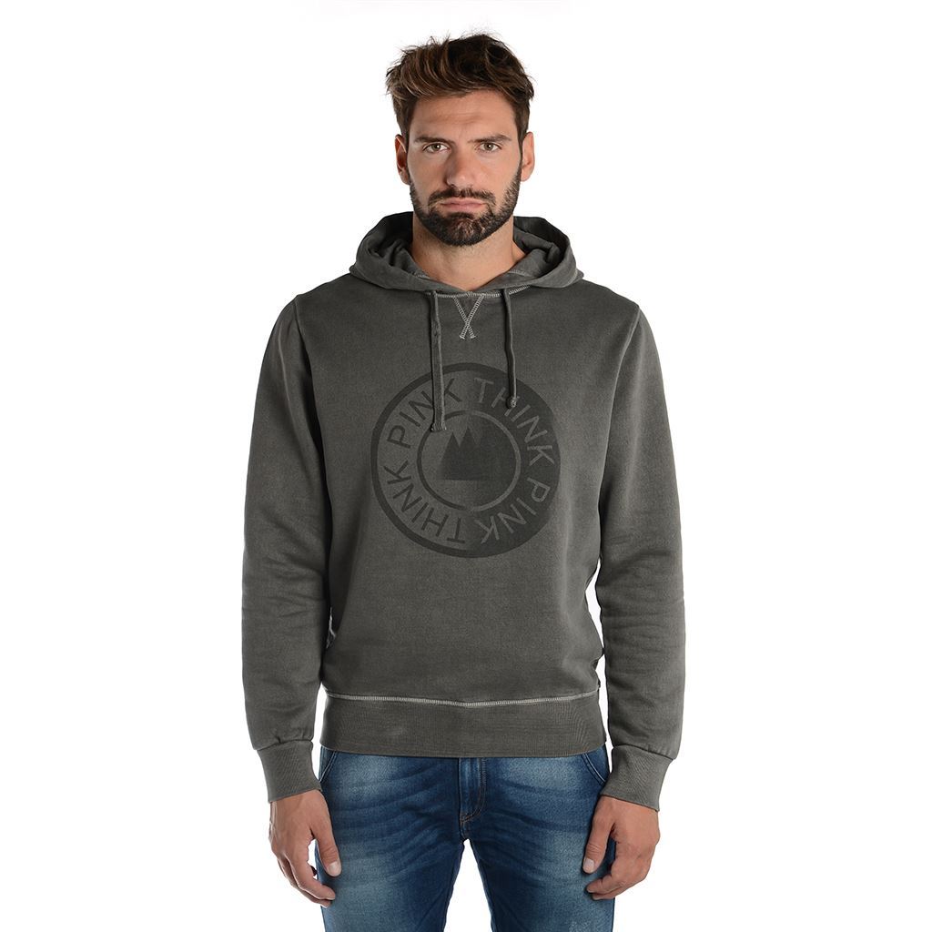 Think Pink Felpa Uomo con Cappuccio fw1805 Prezzo Ridotto